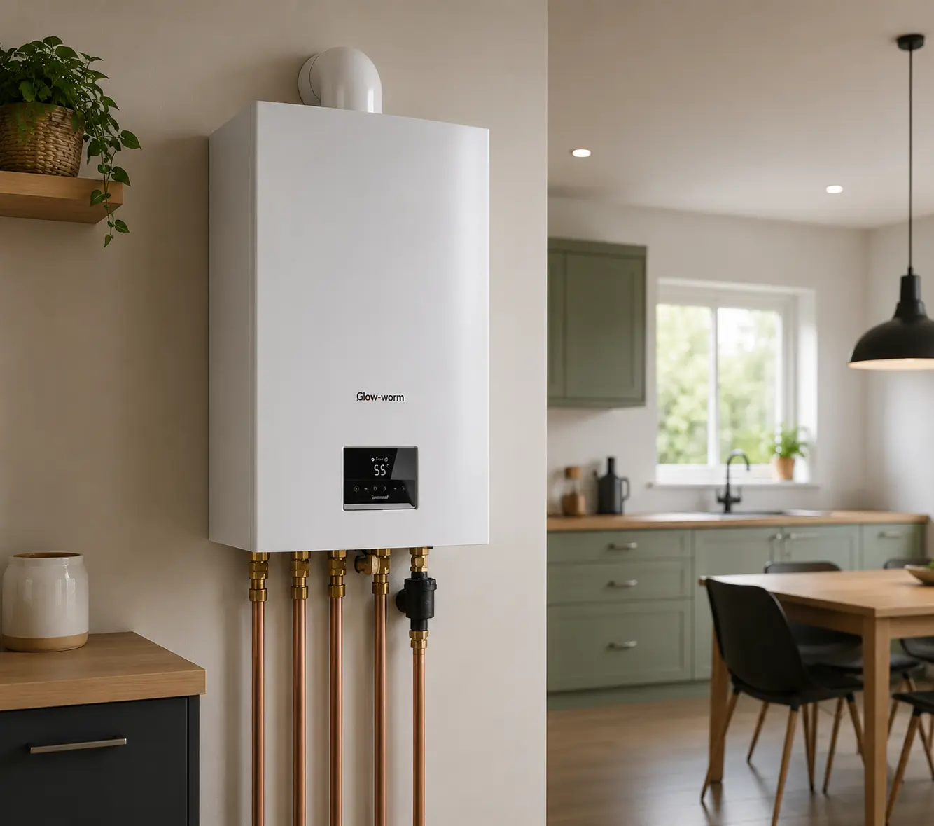 Domestic boiler being checked during an emergency boiler repair in Croydon